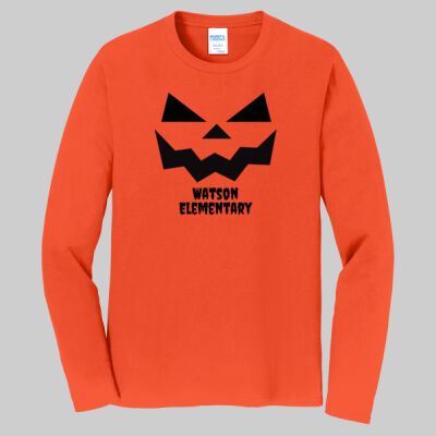 Adult Long Sleeve Shirt - Jack-O'-Lantern - Black Thumbnail