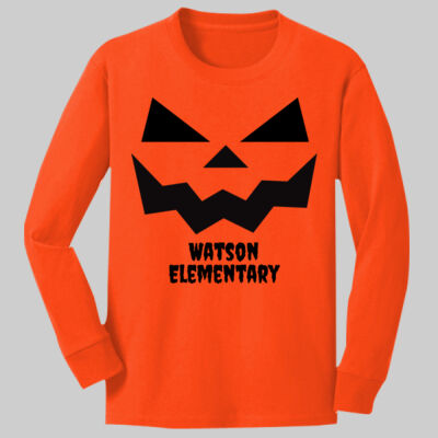 Youth Long Sleeve Shirt - Jack-O'-Lantern - Black Thumbnail