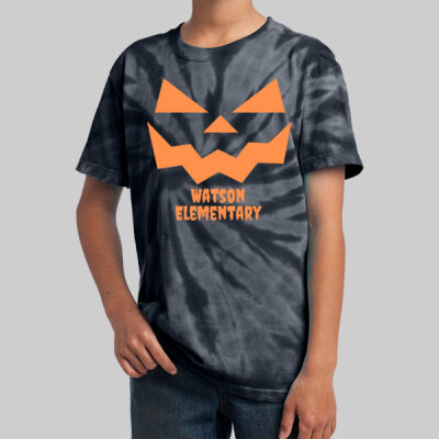 Youth Tie-Dye T-Shirt - Jack-O'-Lantern - Orange Thumbnail