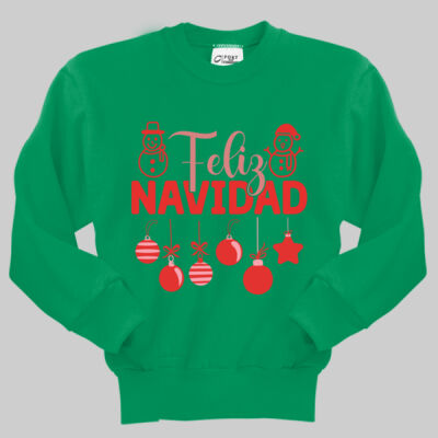 Youth Crewneck - Feliz Festive - Red Thumbnail