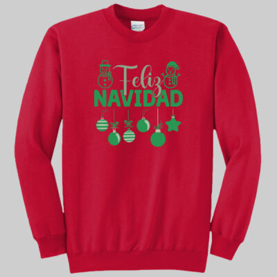Adult Crewneck - Feliz Festive - Green Thumbnail