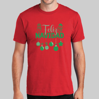 Adult T-Shirt - Feliz Festive - Green Thumbnail