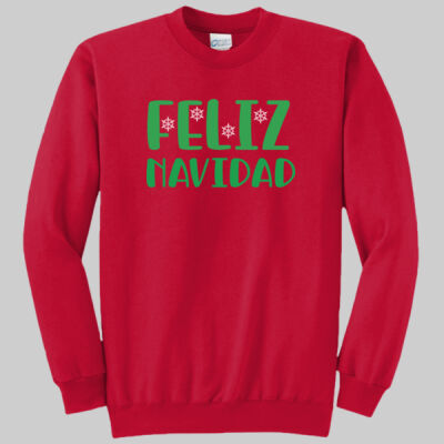 Adult Crewneck - Feliz Navidad - Green Thumbnail