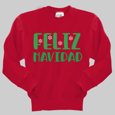 Youth Crewneck - Feliz Navidad - Green Thumbnail