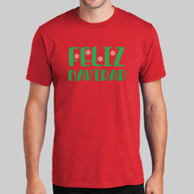 Adult T-Shirt - Feliz Navidad - Green Thumbnail