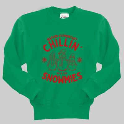 Youth Crewneck - Chillin' - Red Thumbnail