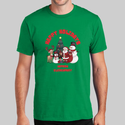 Adult T-Shirt - Happy Holidays - Red Thumbnail