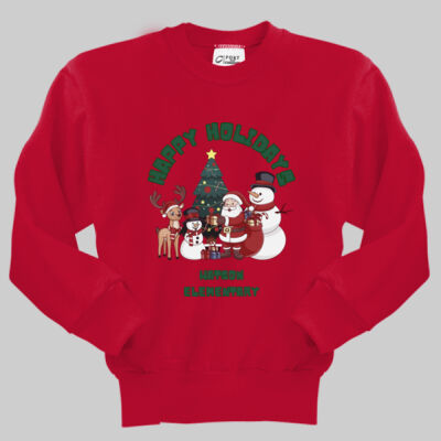 Youth Crewneck - Happy Holidays - Green Thumbnail
