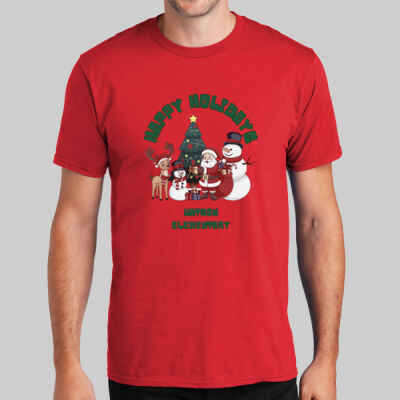 Adult T-Shirt - Happy Holidays - Green Thumbnail