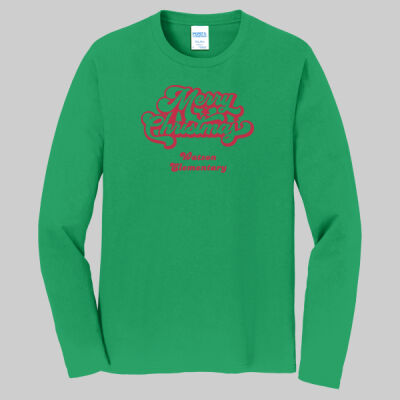 Adult Long Sleeve Shirt - Merry Christmas - Red Thumbnail