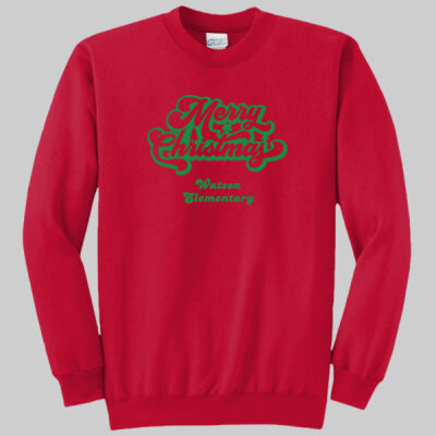 Adult Crewneck - Merry Christmas - Green Thumbnail