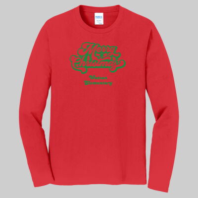 Adult Long Sleeve Shirt - Merry Christmas - Green Thumbnail