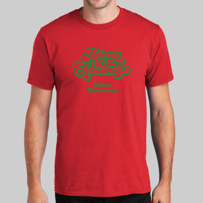 Adult T-Shirt - Merry Christmas - Green Thumbnail