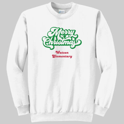 Adult Crewneck - Merry Christmas - Green & Red Thumbnail