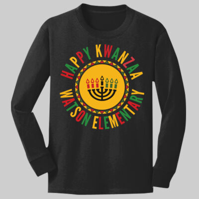 Youth Long Sleeve Shirt - Happy Kwanzaa Thumbnail