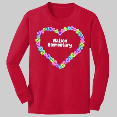 Youth Long Sleeve Shirt - Candy Hearts Thumbnail