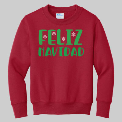 Youth Crewneck - Feliz Navidad - Green Thumbnail