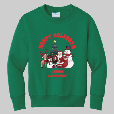 Youth Crewneck - Happy Holidays - Red Thumbnail